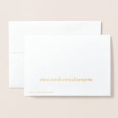 Carte Dorée Cœur hachuré (Derrière avec enveloppe)