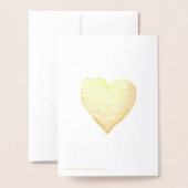 Carte Dorée Cœur pour vous avec amour (Derrière avec enveloppe)
