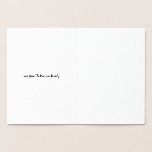 Carte Dorée Coeurs cupides Heureuses Saintes-Valentin script p (Intérieur)