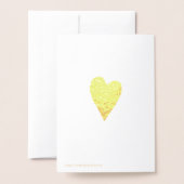 Carte Dorée Coeurs de Parties scintillant roses (Derrière avec enveloppe)