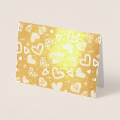 Carte Dorée Coeurs d'or de luxe élégant Saint-Valentin (Devant)