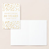 Carte Dorée Coeurs d'or personnalisés 50e anniversaire (Affichage)