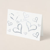 Carte Dorée Cœurs Étincelants Saint-Valentin (Devant)