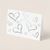 Carte Dorée Cœurs scintillants Saint-Valentin (Devant)