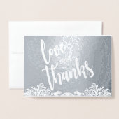 Carte Dorée Collage manuscrit d'amour et de merci de script su (Devant avec enveloppe)