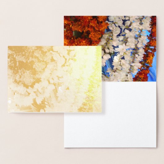 Carte Dorée Colliers de fleurs indiens (Affichage)