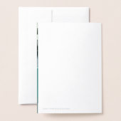 Carte Dorée Compter nos bénédictions | Photo de famille de Noë (Derrière avec enveloppe)