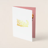 Carte Dorée Conception d'animal Kawaii de Panda Rouge Mignon s (Devant)