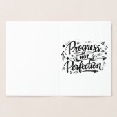Carte Dorée Conception de citation motivationnelle de progrès  (Intérieur)