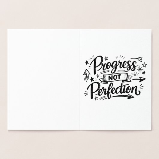 Carte Dorée Conception de citation motivationnelle de progrès (Intérieur)