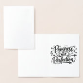 Carte Dorée Conception de citation motivationnelle de progrès  (Affichage)