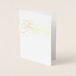 Carte Dorée Conception élégante de scripts de Bon thanksgiving