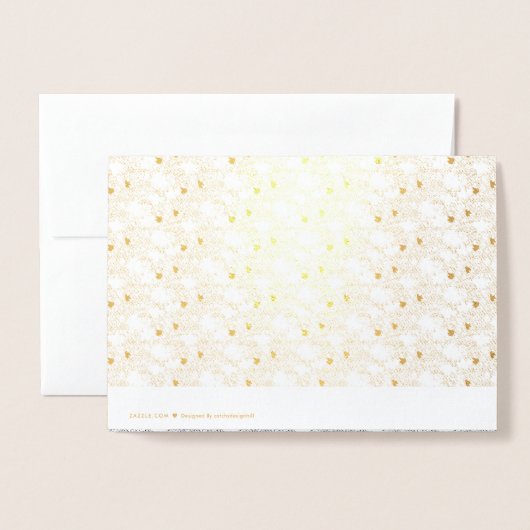 Carte Dorée conception quatre points (Derrière avec enveloppe)