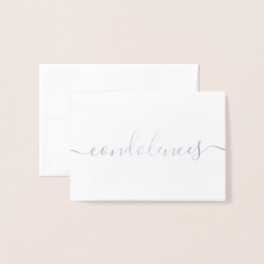 Carte Dorée Condoléances simples (Devant avec enveloppe)