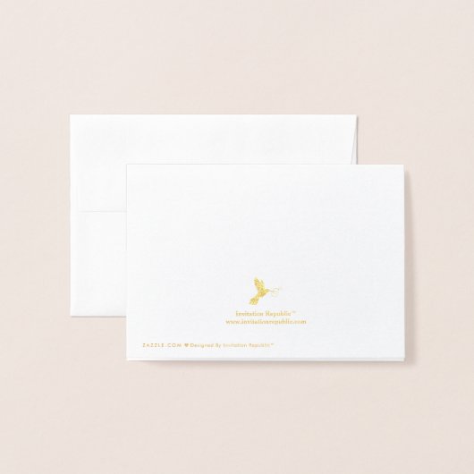 Carte Dorée Condoléances simples (Derrière avec enveloppe)