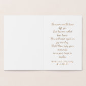 Carte Dorée Condoléances sur la perte du Bulldog français (Intérieur)