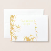 Carte Dorée Condolence Pas Seul Ami Ami Oiseaux De Famille (Devant avec enveloppe)