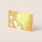 Carte Dorée CONGRATS dents à fleurs (Devant)