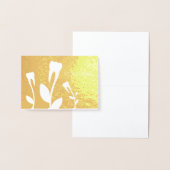 Carte Dorée CONGRATS dents à fleurs (Affichage)