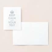 Carte Dorée Conserver le calme et le texte (Affichage)