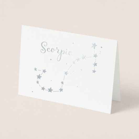 Carte Dorée Constellation Zodiaque à huile d'argent (Devant)