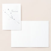Carte Dorée Constellation Zodiaque de Taurus à huile d'argent (Affichage)