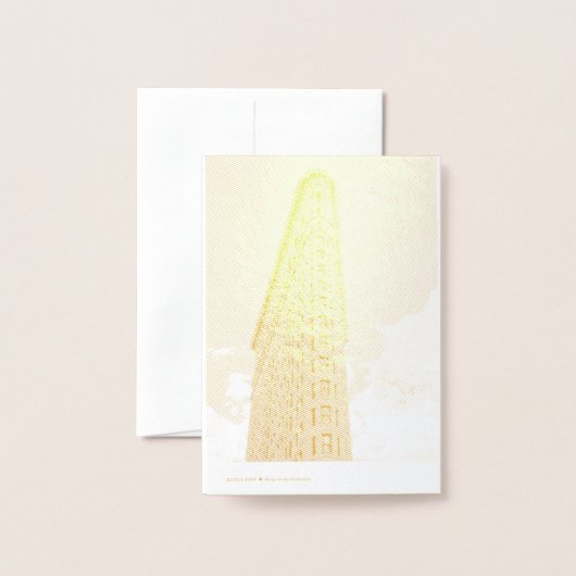 Carte Dorée Construction de Flatiron (Derrière avec enveloppe)