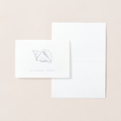 Carte Dorée Coque Conch Argent | Personnalisé (Affichage)