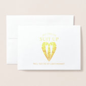 Carte Dorée Costume d'or - Proposition de fabricant personnali (Devant avec enveloppe)