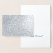 Carte Dorée Courbes de défilement blanches sur argent (Affichage)