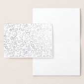 Carte Dorée Courbes d'huile d'argent sur gris (Affichage)