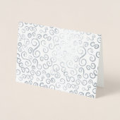 Carte Dorée Courbes d'huile d'argent sur gris (Devant)