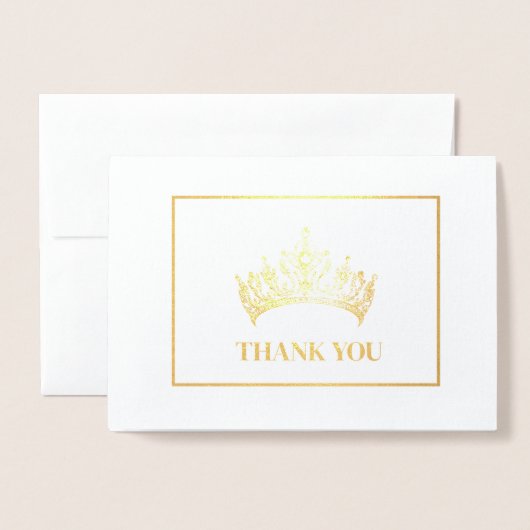 Carte Dorée Couronne (Devant avec enveloppe)