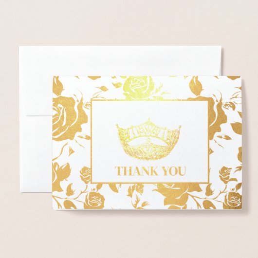 Carte Dorée Couronne (Devant avec enveloppe)