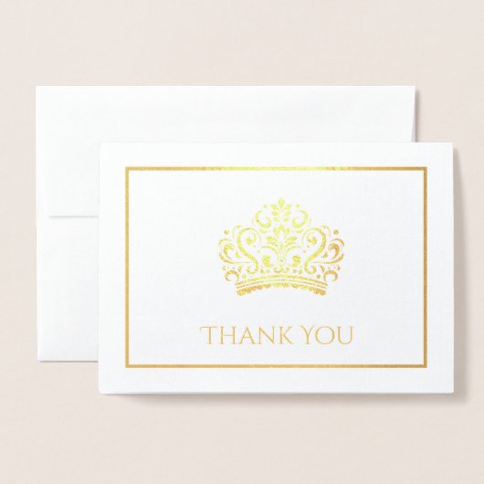 Carte Dorée Couronne de fête (Devant avec enveloppe)
