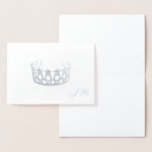 Carte Dorée Couronne en feuille d'argent Miss USA Style et car (Affichage)