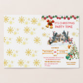 Carte Dorée Cozy Santa Christmas Foil Card (Intérieur)