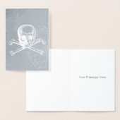 Carte Dorée Crâne argenté (Affichage)