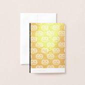 Carte Dorée Crâne de citrouille (Derrière avec enveloppe)