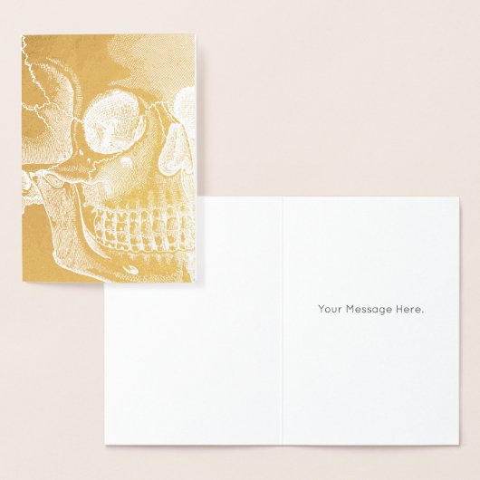 Carte Dorée Crâne d'or (Affichage)