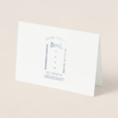 Carte Dorée Cravate Argent Bow sur la proposition de Groomsman (Devant)