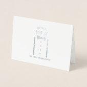 Carte Dorée Cravate Argent Bow sur la proposition de Groomsman (Devant)