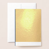 Carte Dorée Créer votre propre blanc bleu foncé (Derrière avec enveloppe)