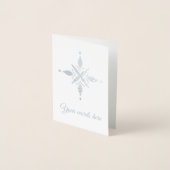 Carte Dorée Créez votre propre flocon de neige floral en feuil (Devant)