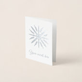 Carte Dorée Créez votre propre flocon de neige givré en feuill (Devant)