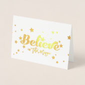 Carte Dorée Croire Gold Foil Noël photo (Devant)