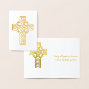 Carte Dorée Croix celtique   Religieux