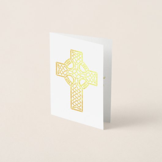 Carte Dorée Croix celtique | Religieux (Devant)