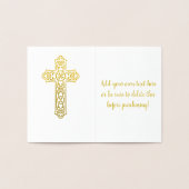 Carte Dorée Croix celtique | Religieux (Intérieur)