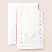 Carte Dorée Cume Noël Gingerbread Couple Custom (Derrière avec enveloppe)